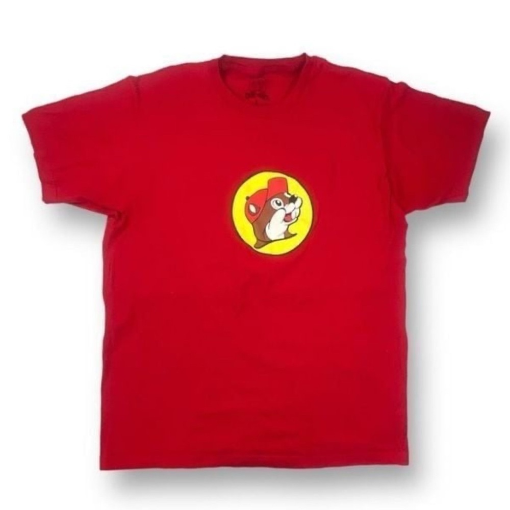Buc-ees Red Beaver T-Shirt Size Large EUC